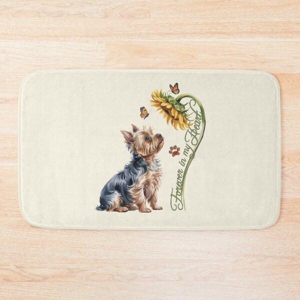 Item preview, Forever In My Heart Yorkie Sunflower Memorial Pet Loss Sympathy Gift designed and sold by Cute & Sassy Custom Gifting Boutiques.