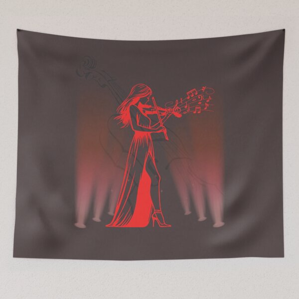 Item preview, Elegant Violin Art - Musician Silhouette with Cello Classical Music Design. designed and sold by LunaPrintCo.