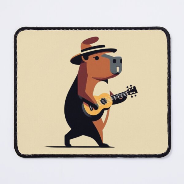 Item preview, Chill Capybara Playing Ukulele - Cute Musician Art designed and sold by Dogandesighn.