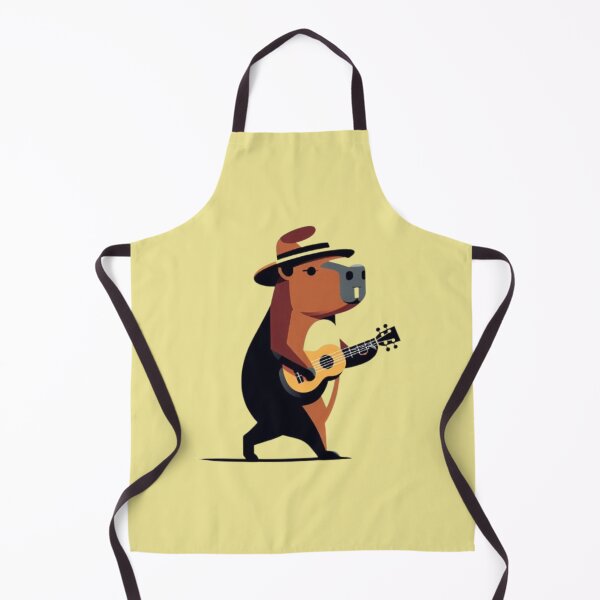 Item preview, Chill Capybara Playing Ukulele - Cute Musician Art designed and sold by Dogandesighn.