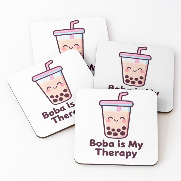 Item preview, Boba Is My Therapy – Cute Kawaii Bubble Tea Character Design designed and sold by Modefissi.