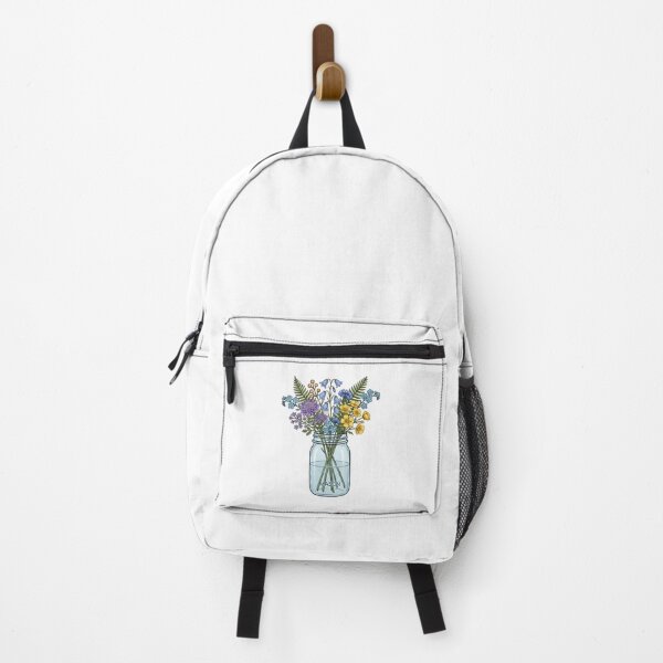 Item preview, Mason Jar Cute Wildflowers Bouquet Art, Sticker & Magnets designed and sold by Sticker Tonic.