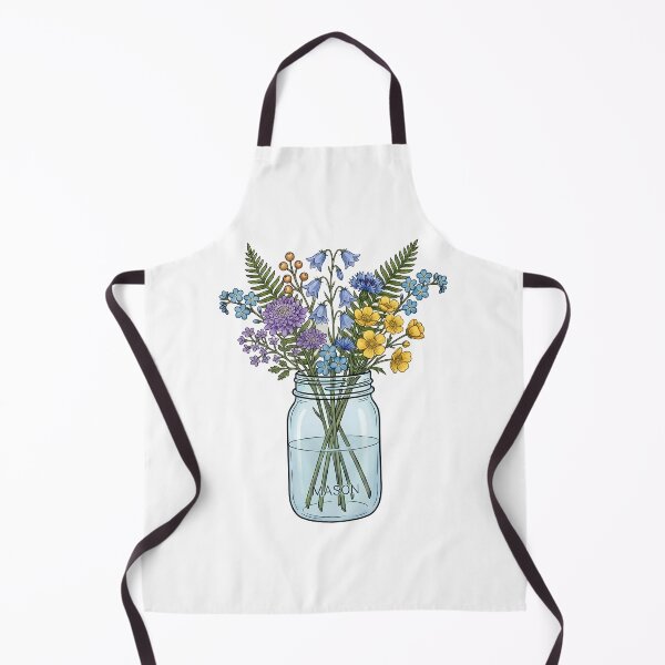 Item preview, Mason Jar Cute Wildflowers Bouquet Art, Sticker & Magnets designed and sold by Sticker Tonic.