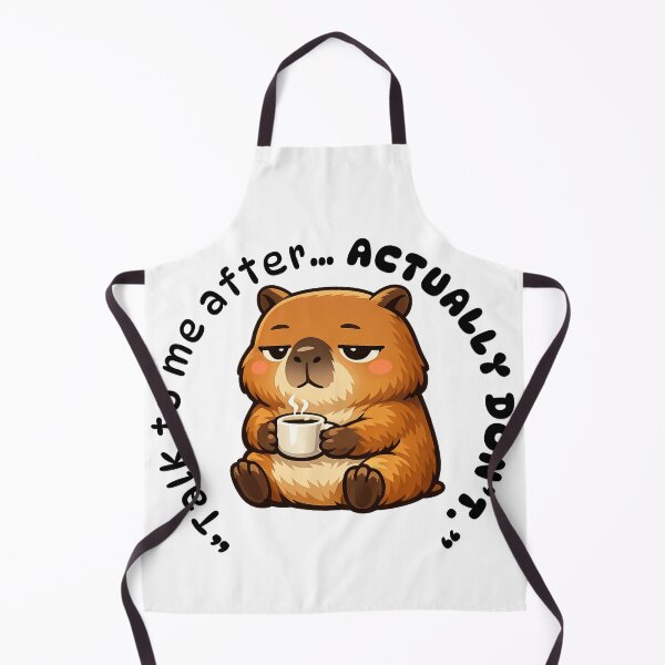 Item preview, Grumpy Capybara Coffee Funny Sarcastic Quote - "Talk To Me After... Actually Don’t" Design designed and sold by simpleyetcanva.