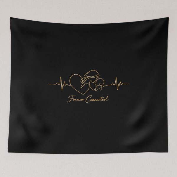 Item preview, Forever Connected – Mother & Child Heartbeat Line Art Minimalist Design designed and sold by RED-MAR store.