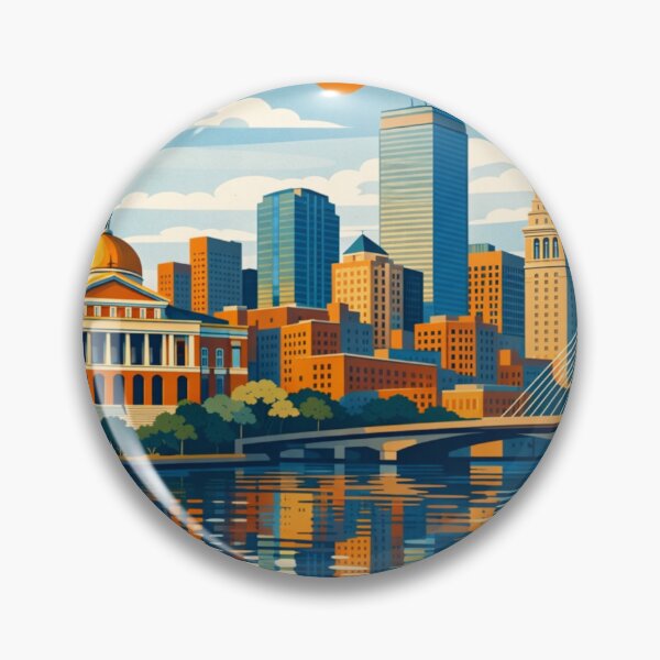 Item preview, Boston Massachusetts Vintage Travel Poster designed and sold by MatthewHeights.