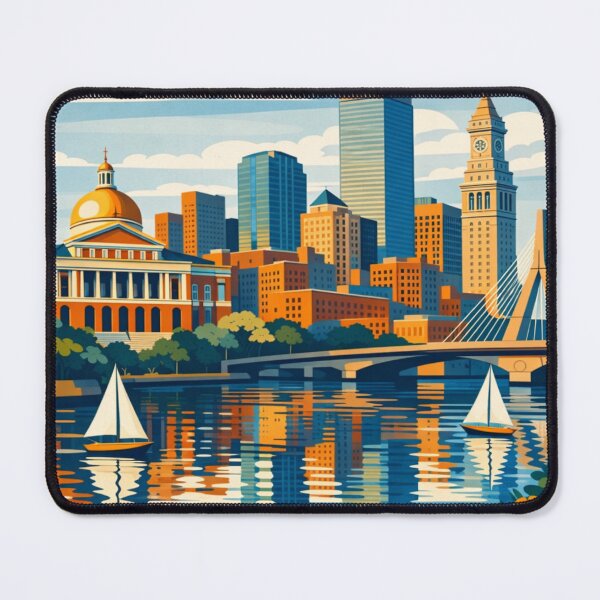 Item preview, Boston Massachusetts Vintage Travel Poster designed and sold by MatthewHeights.