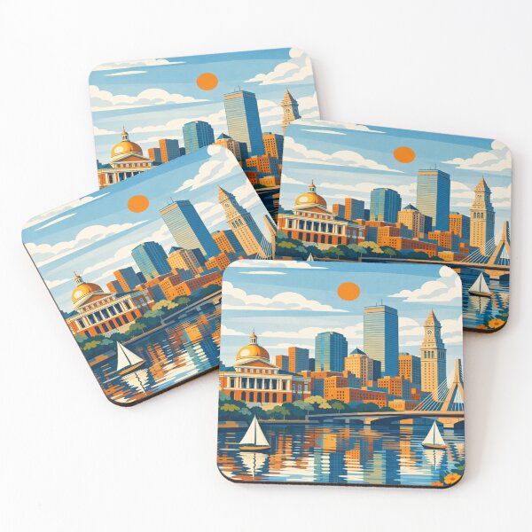 Item preview, Boston Massachusetts Vintage Travel Poster designed and sold by MatthewHeights.