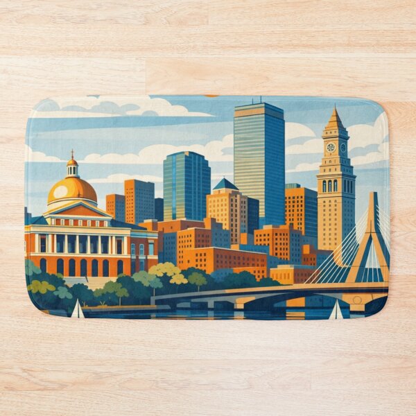 Item preview, Boston Massachusetts Vintage Travel Poster designed and sold by MatthewHeights.