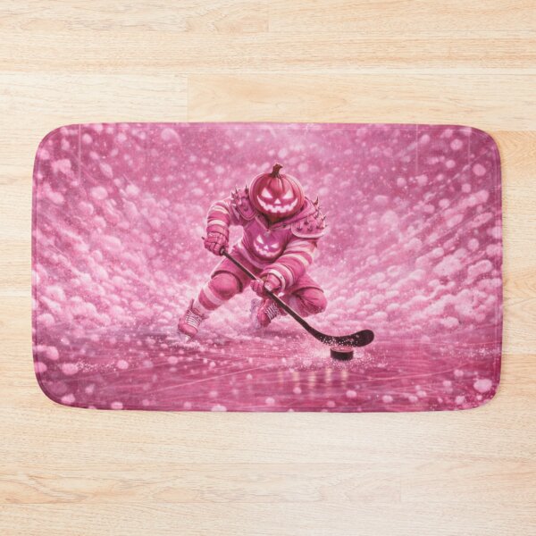 Item preview, Pink Halloween Hockey Player – Spooky Ice Sport Art designed and sold by TheHorsemanRidesAgain.