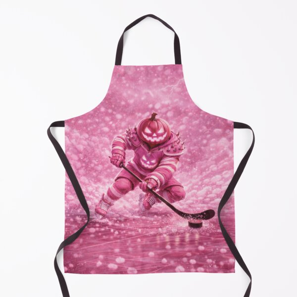 Item preview, Pink Halloween Hockey Player – Spooky Ice Sport Art designed and sold by TheHorsemanRidesAgain.