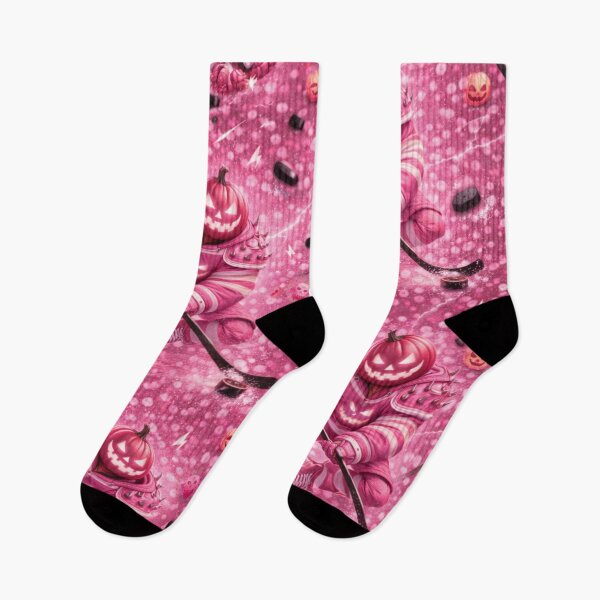 Item preview, Pink Halloween Hockey Player – Spooky Ice Sport Art designed and sold by TheHorsemanRidesAgain.