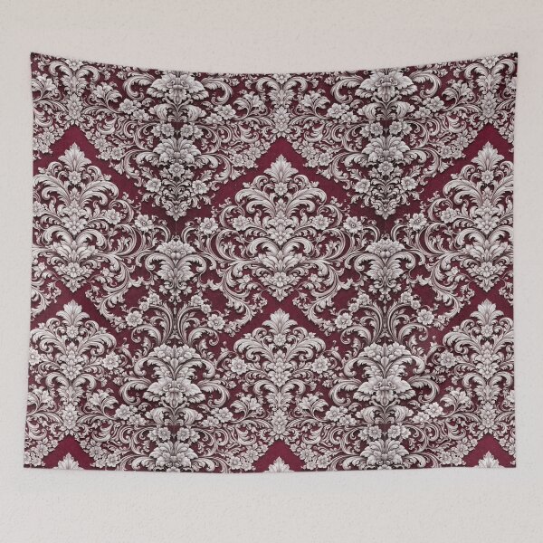Item preview, Silver Rococo & Burgundy - Vertical designed and sold by DesignsByPrnces.