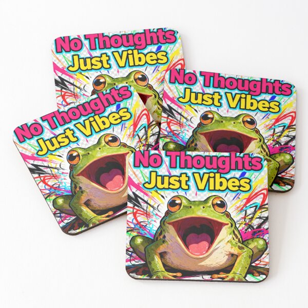 Item preview, No Thoughts Just Vibes – Funny Chaos Frog Meme Design designed and sold by Modefissi.