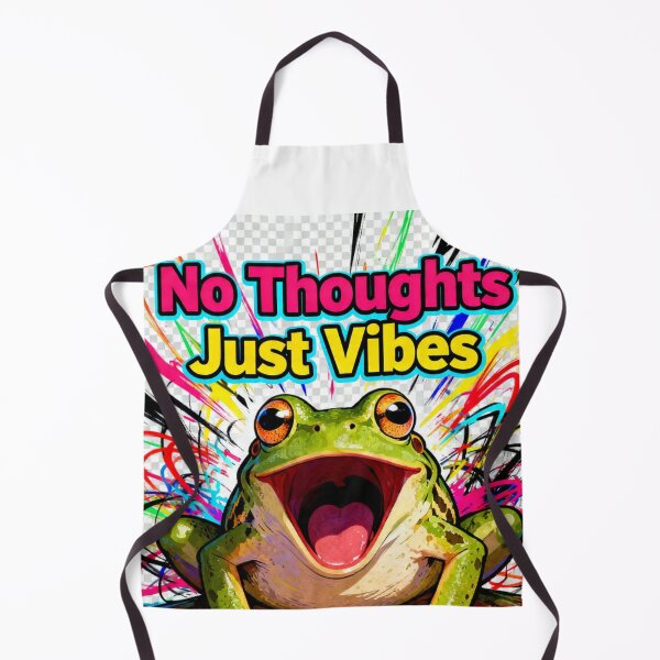 Item preview, No Thoughts Just Vibes – Funny Chaos Frog Meme Design designed and sold by Modefissi.