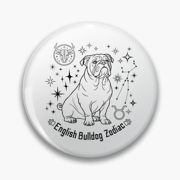 Item preview, English Bulldog Taurus Zodiac - Minimalist Constellation Dog Art. designed and sold by KojourinArt.