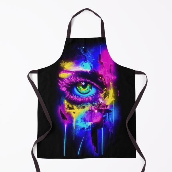 Item preview, Vibrant Neon Glow Cyberpunk Eye Art Print designed and sold by ExploreAura Studio.