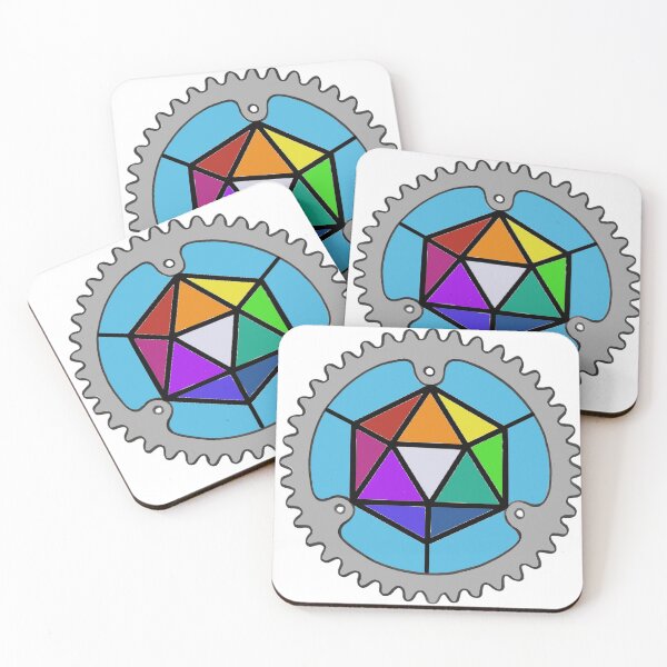 Item preview, Rainbow icosahedron gear designed and sold by RetroGlowRadwerks.