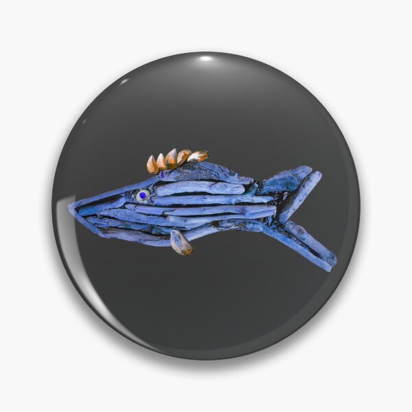 Item preview, Blue Driftwood Fish – Surreal Wooden Creature designed and sold by busurman.