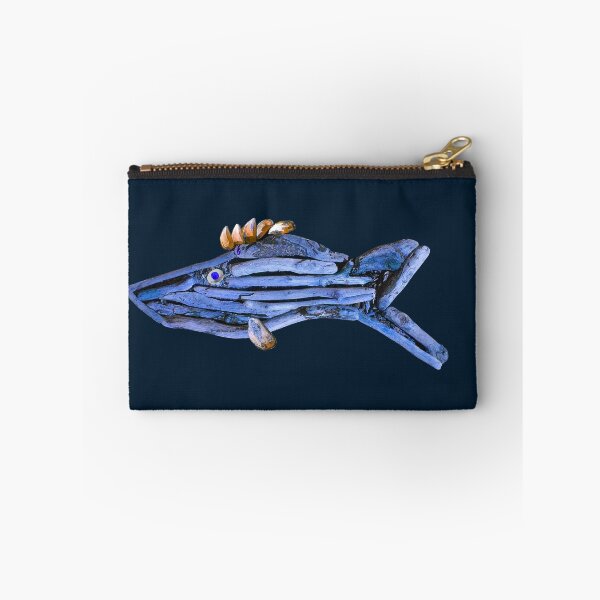 Item preview, Blue Driftwood Fish – Surreal Wooden Creature designed and sold by busurman.