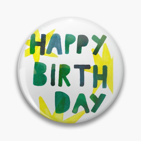 Item preview, Watercolor Block Letters and Stars Happy Birthday Card Design designed and sold by mnastudios.