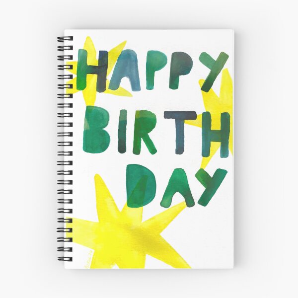 Artikelvorschau, Aquarell-Blockbuchstaben und Sterne – Design für eine Geburtstagskarte entworfen und verkauft von mnastudios.