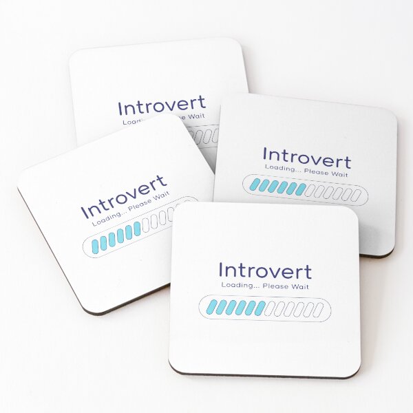 Item preview, Introvert Loading Please Wait Funny Quote T-Shirt, Minimal Neon Typography Design for Introverts designed and sold by KRStyleClub.