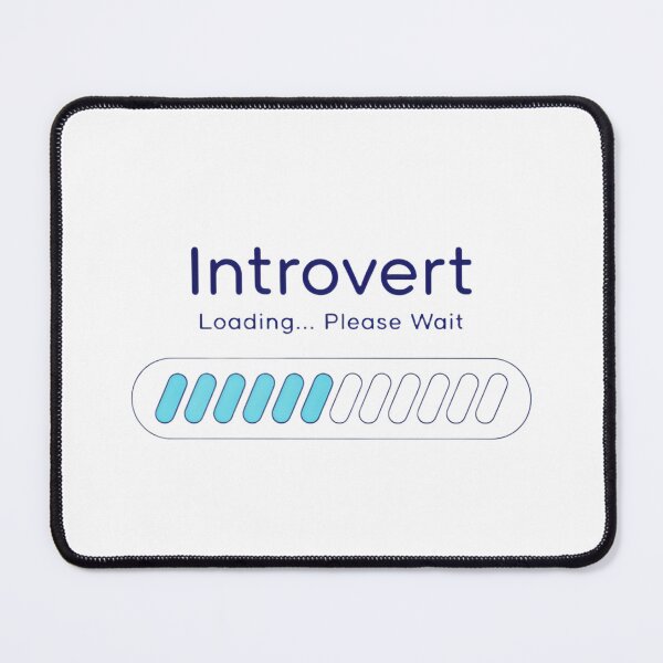 Item preview, Introvert Loading Please Wait Funny Quote T-Shirt, Minimal Neon Typography Design for Introverts designed and sold by KRStyleClub.