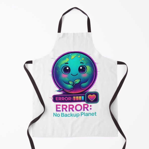 Item preview, Error: No Backup Planet – Cute Neon Earth Eco Illustration designed and sold by MartBook.