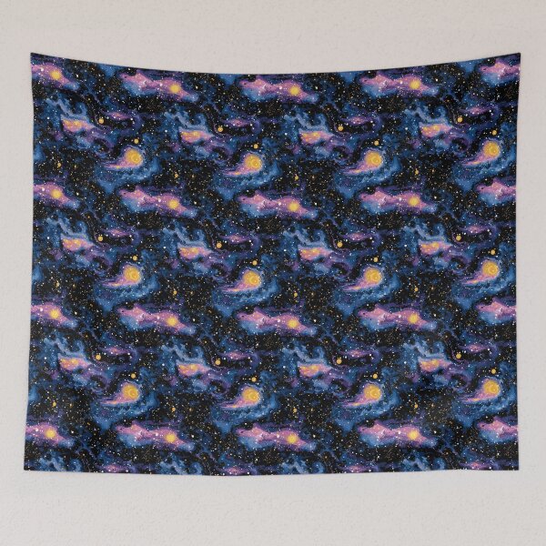 Item preview, Abstract Watercolor Galaxy Nebula Stars Pattern designed and sold by NicolasGlowArt.