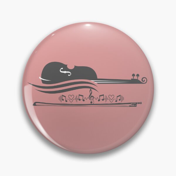 Item preview, Elegant Violin Music Design with Notes and Hearts Classical Music Lover.  designed and sold by LunaPrintCo.
