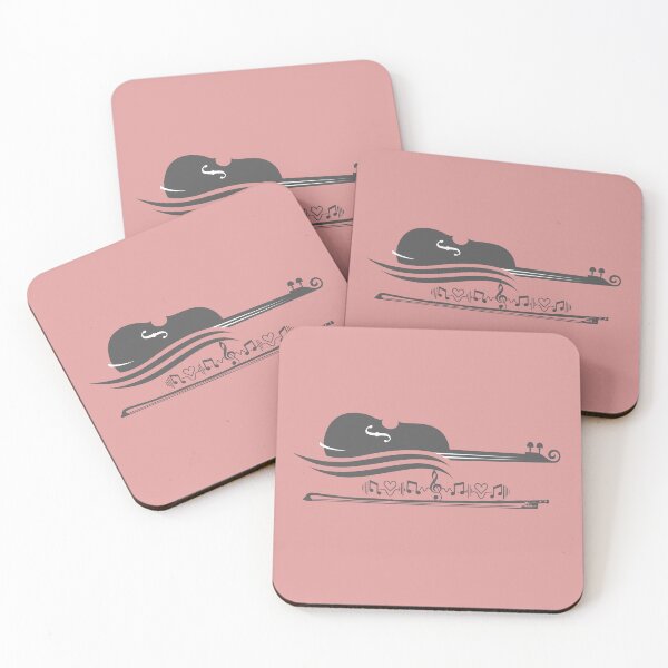 Item preview, Elegant Violin Music Design with Notes and Hearts Classical Music Lover.  designed and sold by LunaPrintCo.