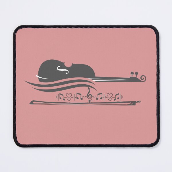 Item preview, Elegant Violin Music Design with Notes and Hearts Classical Music Lover.  designed and sold by LunaPrintCo.