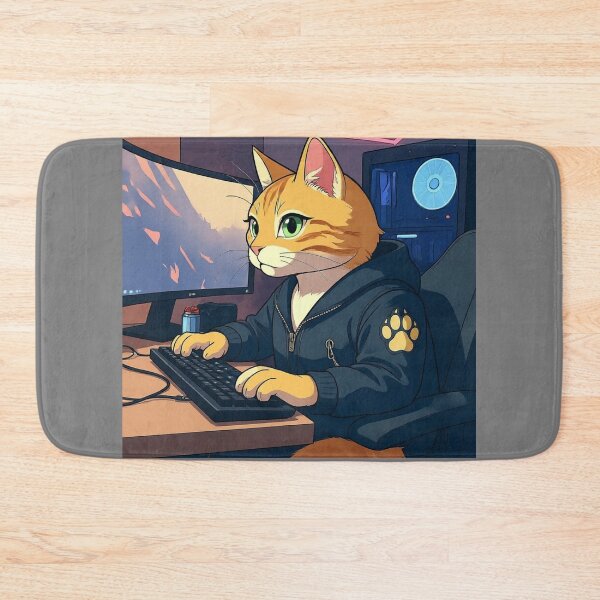 Item preview, Orange Tabby Gamer Anime art. designed and sold by Logixly.
