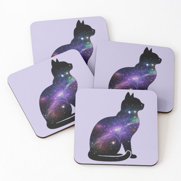Item preview, Cosmic Cat Silhouette Galaxy designed and sold by RkskArt.
