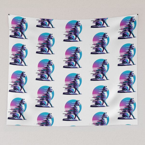 Item preview, Geometric Glitch Cat - Fragmented Digital Art designed and sold by Dogandesighn.