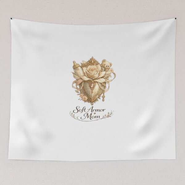 Item preview, Mother’s Day Art – Soft Armor Mom Floral Shield – Mother’s Day Gift Idea designed and sold by Line-Mood1⭐️⭐️⭐️⭐️⭐️.