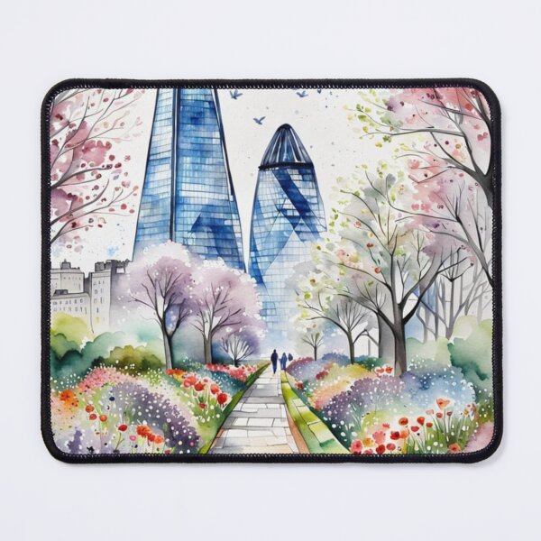 Item preview, London in spring with Shard and Gherkin designed and sold by Coolparrotgirl.