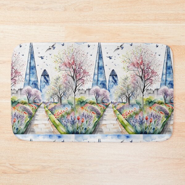 Item preview, London in spring with Shard and Gherkin designed and sold by Coolparrotgirl.