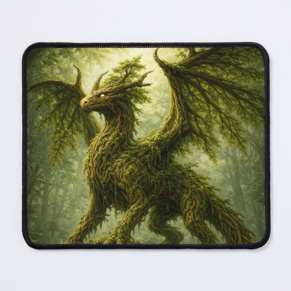Item preview, Forest Dragon Spirit – Nature Guardian, Tree Dragon, Enchanted Woodland Creature, Green Fantasy Dragon Art, Mystical Nature Illustration designed and sold by DrakariArt.