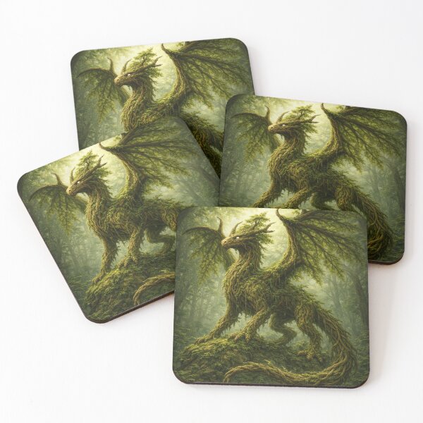 Item preview, Forest Dragon Spirit – Nature Guardian, Tree Dragon, Enchanted Woodland Creature, Green Fantasy Dragon Art, Mystical Nature Illustration designed and sold by DrakariArt.
