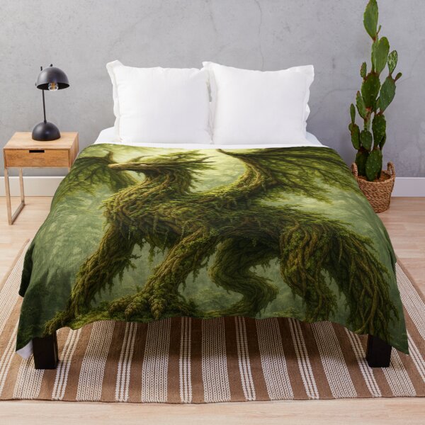 Item preview, Forest Dragon Spirit – Nature Guardian, Tree Dragon, Enchanted Woodland Creature, Green Fantasy Dragon Art, Mystical Nature Illustration designed and sold by DrakariArt.