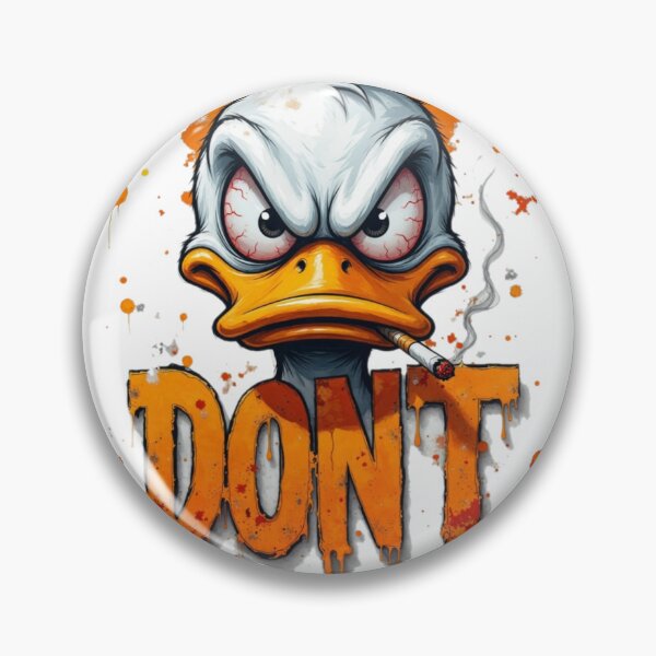 Item preview, Angry Duck “DON’T” – Dark Attitude Cartoon Art designed and sold by Shirtaholism.