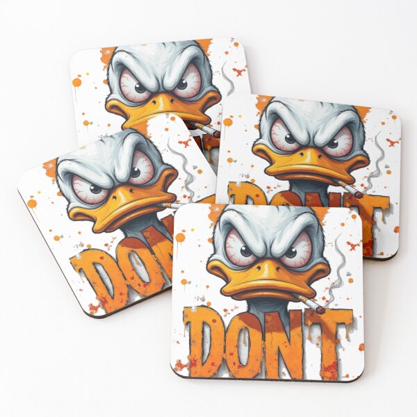 Item preview, Angry Duck “DON’T” – Dark Attitude Cartoon Art designed and sold by Shirtaholism.