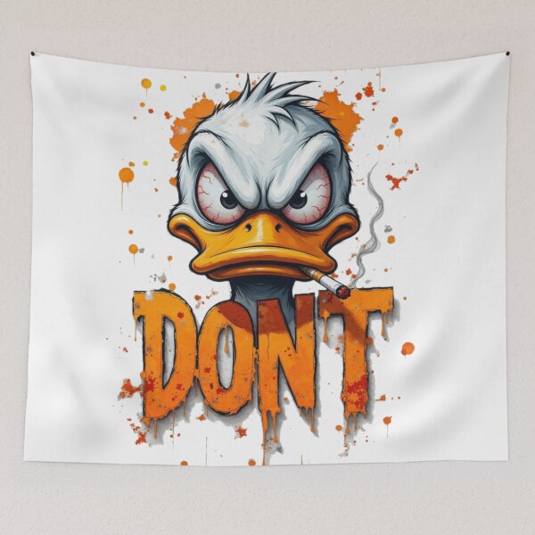 Item preview, Angry Duck “DON’T” – Dark Attitude Cartoon Art designed and sold by Shirtaholism.