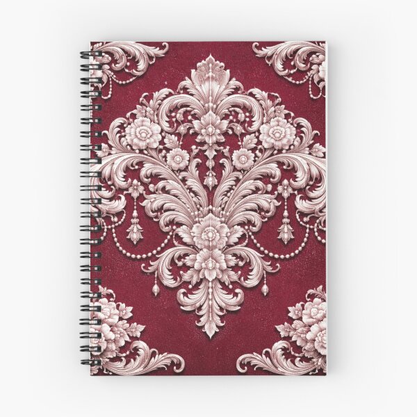 Item preview, Silver & Burgundy Rococo & Pearls designed and sold by DesignsByPrnces.