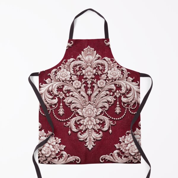 Item preview, Silver & Burgundy Rococo & Pearls designed and sold by DesignsByPrnces.