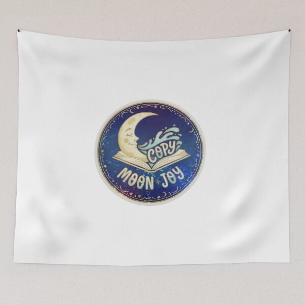 Item preview, Copy Moon Joy Wall Art | Dreamy Night Aesthetic Moon Illustration | Magical Book & Moon Design designed and sold by Bhaskar Digital Art.