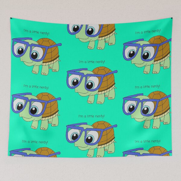 Item preview, I'm A Little Nerdy Turtle Cute Huge Glasses  designed and sold by CozyCritters8.