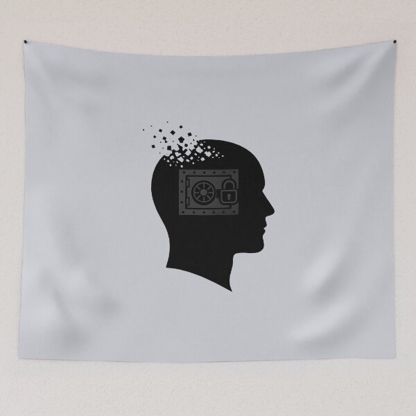 Item preview, Passive vs Active Forgetting – Minimalist Mind Concept Illustration designed and sold by PERSPECTIVERED.